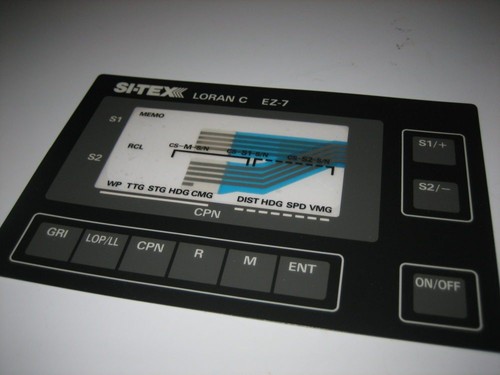 Si-Tex Sitex EZ-7 Loran C Receiver Front Vinyl Keyboard Keypad Overlay Fascia - Picture 2 of 3