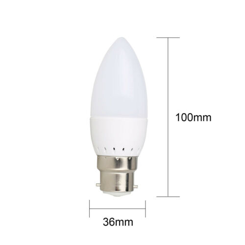 LED Candle Bulbs Bayonet B22 E27 E14 E12 B15 Light 3W 110V 220V Chandelier Lamp - Picture 6 of 22