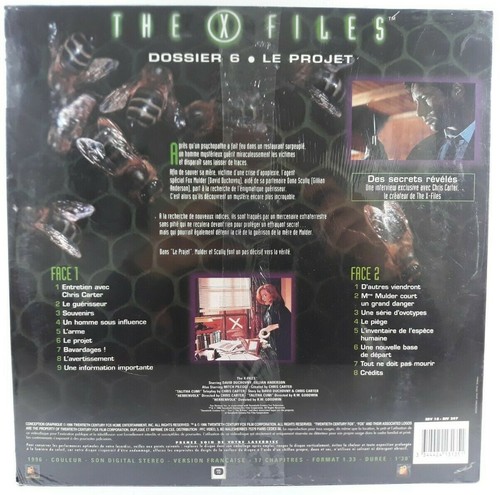 LaserDisc The X-Files Aux Frontières du Real Ordner 6 Das Projekt PAL Fr Sehr guter Zustand Neu - Bild 2 von 2