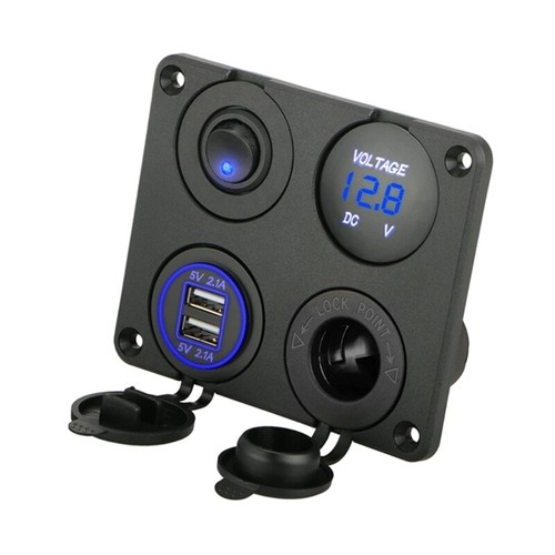 Auto USB Chargers Socket with Battery Voltage Monitorings Cigarettes Lighters - 第 6/9 張圖片