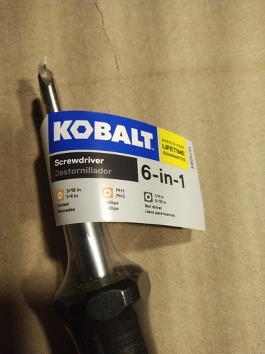 Kobalt 6-in-1 Multi-Bit Screwdriver / Nut Driver Philips, Flat/Slotted, Hex 8 Pk - Picture 3 of 8