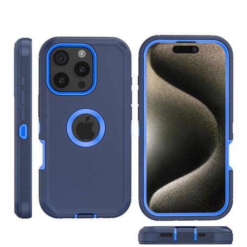 For iPhone 16 / 16 Pro Max Case Heavy Duty Shockproof Hybrid Armor Rugged Cover - Picture 18 of 26