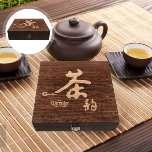 Solid Wood Storage Box Tea Bag Container Organizer for Bags Packet Holder - Picture 8 of 12