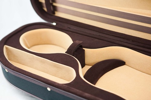 Sky Violin Halfmoon Case 4/4 Full Size Lightweight w Hygrometer Multiple Color - Picture 38 of 44