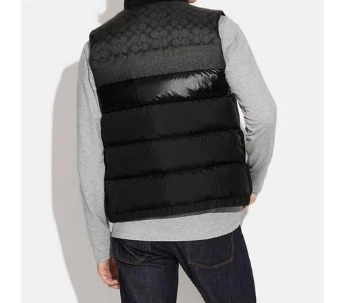 NWT Coach Men's Puffer Down Vest Black Size XS - Picture 6 of 9