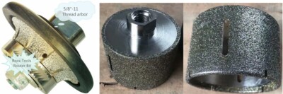1-1/4'' ceramic marble grinding drum core bit 3/8'' Demi Bullnose Granite Profiler