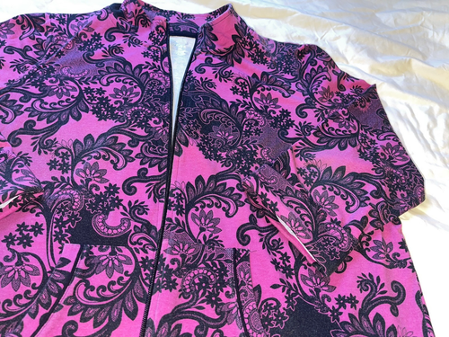 KIM ROGERS XL COTTON BLEND LS CUFFED RN 31104 ZIPPERED JACKET PRE-OWNED - Picture 2 of 10