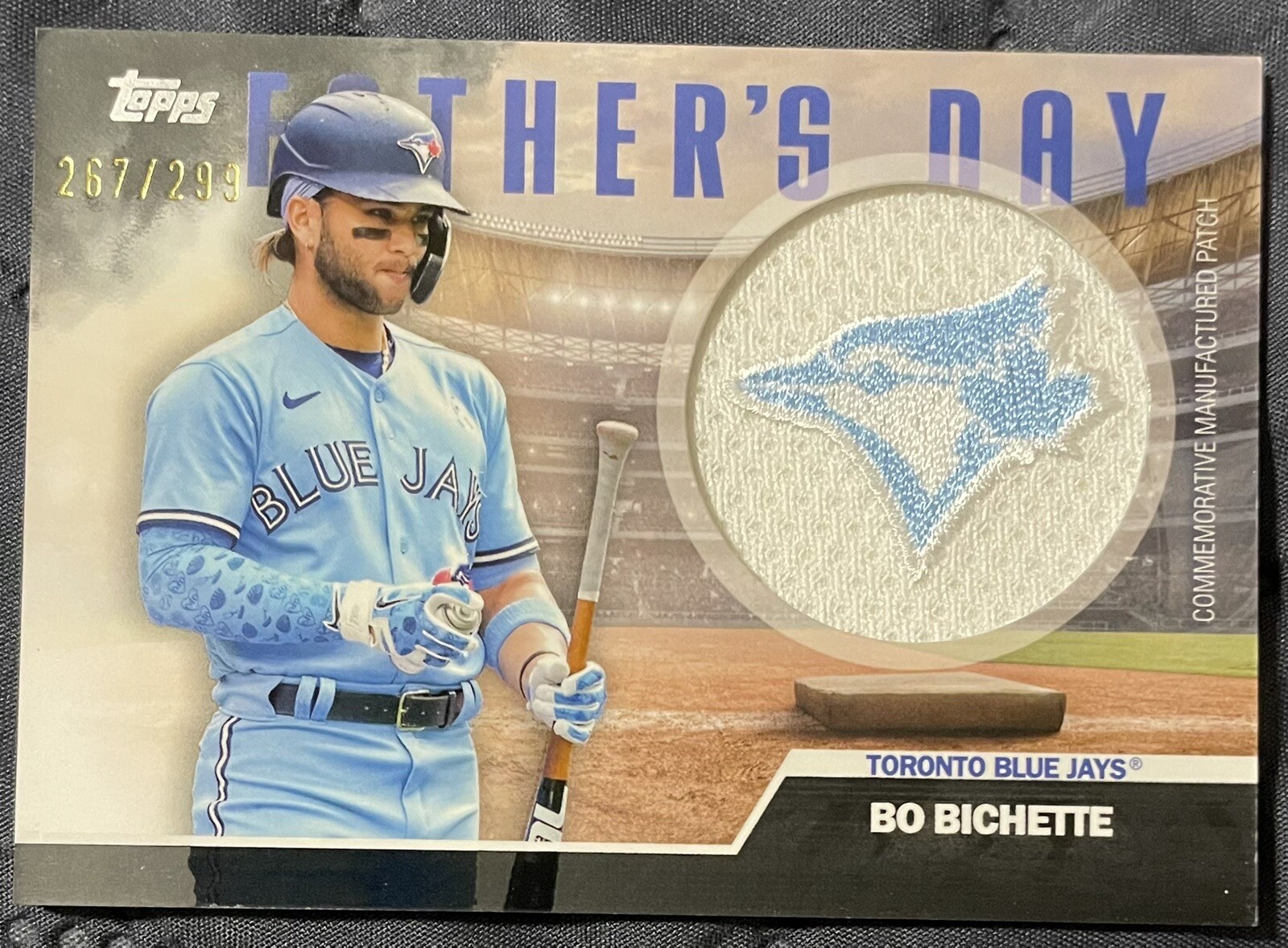 Bo Bichette 2023 Topps Series Two Father's Day Black 267/299 Team Patch