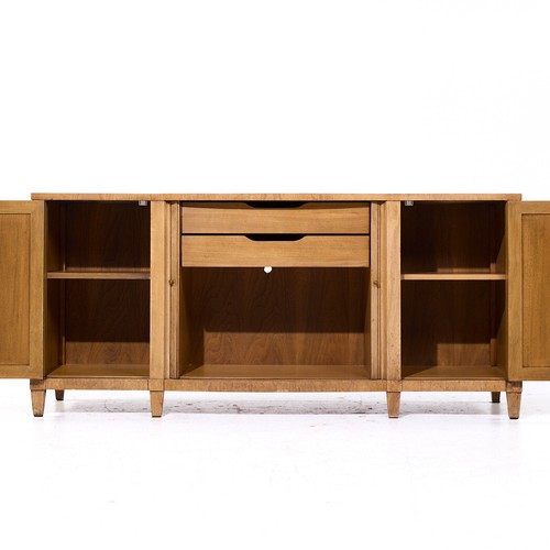 Widdicomb Style Mid Century Bleached Mahogany Tambour Door Credenza - Picture 6 of 10