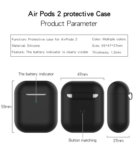 Apple AirPods 2 Custodia Silicone Protettiva Ricarica Wireless AirPods 2 e 1 - Foto 3 di 25