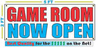 Game Room Now Open Banner Sign New Larger Size Best Quality for The $