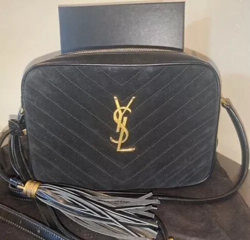 Saint Laurent Lou Camera Bag Suede/Leather, 100% Authentic, $1590 on YSL  site