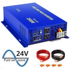 2500W Pure Sine Wave Inverter 24V to 120V DC to AC SOLAR Power Converter Car NEW
