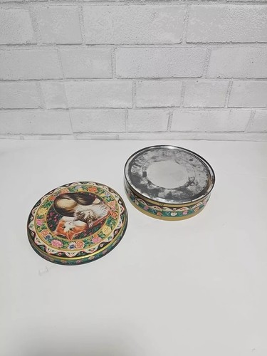 "De colección 6,5"" Redondo Metal Galleta Confitería Caramelo Lata Gatos y Flores" - Imagen 6 de 11
