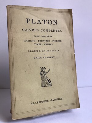 ''Platon Oeuvres Complètes'' Tome Cinquième - paperback Plato Complete Work Vol. 5