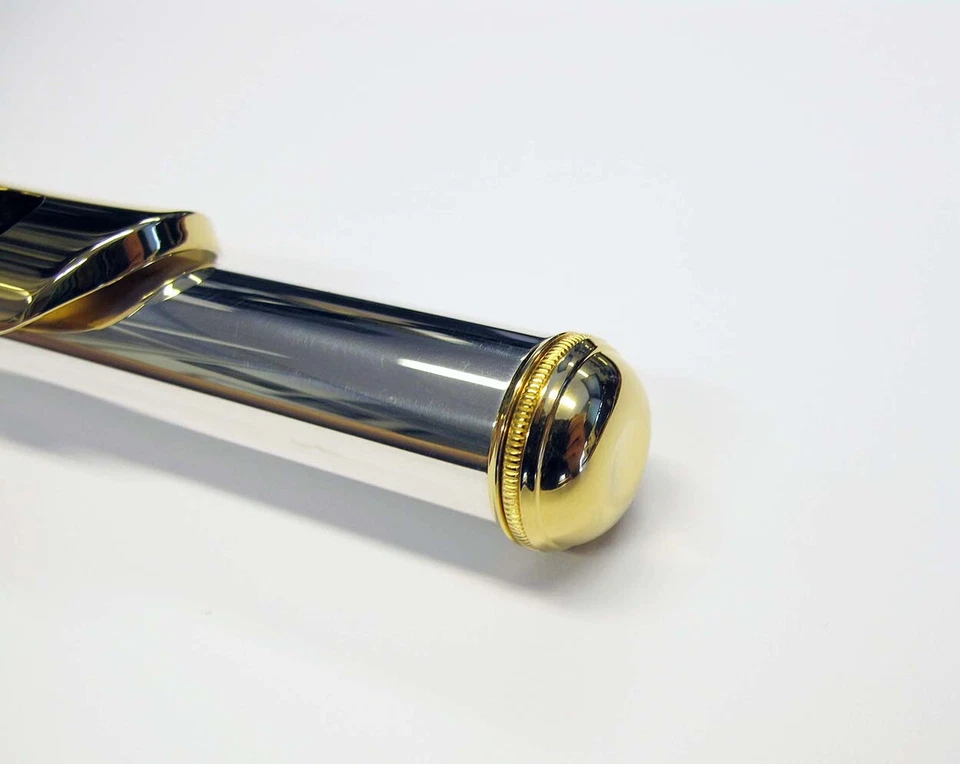 JUNTA CABEZA FLAUTA YAMAHA NUEVA - SERIE 300/400 en ESTERLINA (.925) con BORDE DORADO Foto 4 de 4