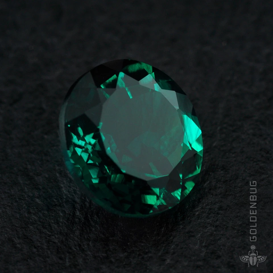 Emerald Loose Gemstone Genuine Green Round Cut Clean Hydrothermal Stone Zambia - Image 2 of 4