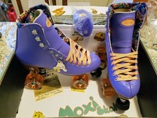 Moxi Beach Bunny Periwinkle Sunset Roller Skates Size 4 w5-5.5 READY TO SHIP