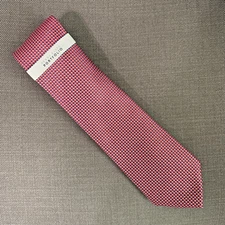 Perry Ellis Men's Neck Tie Geometric Gaines Mini Classic Red MSRP $55