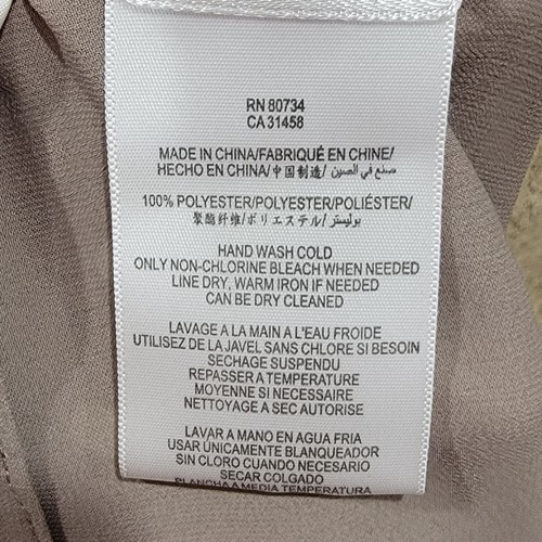 BCBGMAXAZRIA Moss/Tan Sleeveless Asymmetrical Open Neckline Ruched Detail Size 6 - Picture 4 of 8