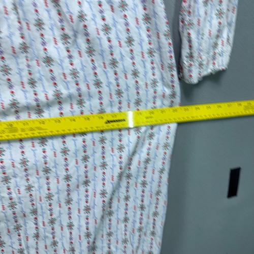 Vintage White Nightgown Floral Dress Long Sleeve Cottage Core Sear Jr Bazaar S - Picture 8 of 13
