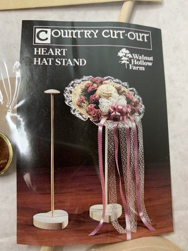 Country Cut Outs Herz Hutständer American Lindenholz Handwerk Nr. 5413 MCM USA NEU - Bild 2 von 8