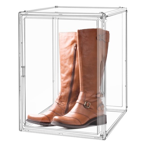 Clear Stackable Plastic Storage Bins with Lid, Dustproof Display Cases, Extra... - Picture 8 of 9