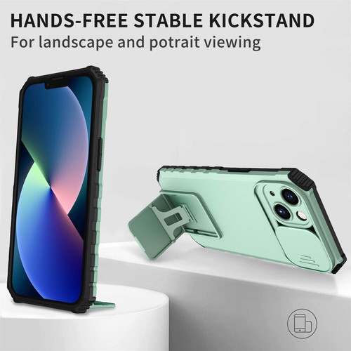 Slide Camera Lens Protector Adjustable Stand Case For iPhone 14 13 12 11 Pro Max - Picture 86 of 108