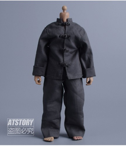 1/12 Chinese Kung Fu Pan Button Tang Costume Fit 6 '' Action Figure Body Toys - Picture 11 of 13