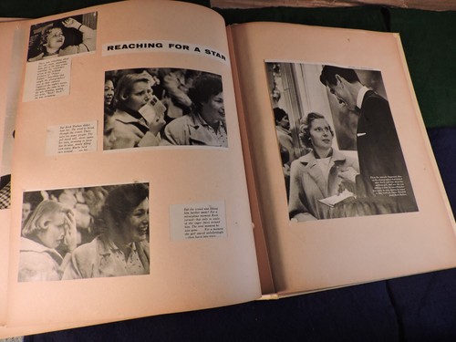 Recortes de fotos de revista de periódicos álbum de recortes grande de los años 50 del actor Rock Hudson - Imagen 21 de 24