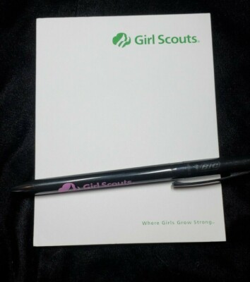 NEW Girl Scout Writing Pen Paper Pad Adult Volunteer Leader