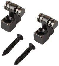 Guitar Strat Roller String Tree Guide Retainer Electric Screw Fender Black  2pc.
