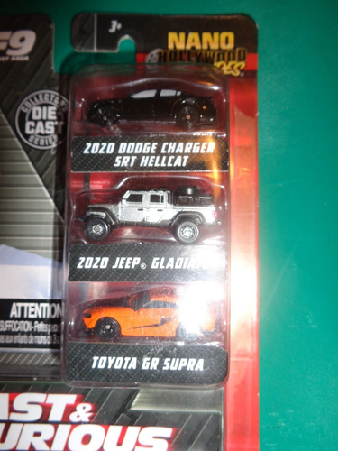 Jada Fast & Furious F9 Nano Hollywood Rides NV-11 Charger/Supra/Gladiator Mini's - Picture 2 of 3