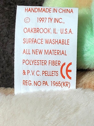 RARE 1997 "Iggy" Ty Beanie Baby (Style 4038); PVC Pellets; MWMT; TAG ERRORS! - Picture 8 of 11
