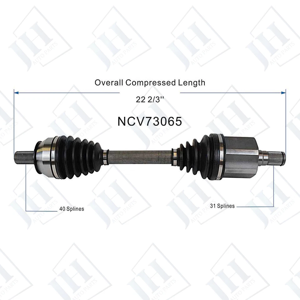 Eixo dianteiro esquerdo CV original do equipamento original para 2015 16 17 18 Volvo S60 V60 S80 L4-2.0L AWD FWD - Imagem 2 de 4