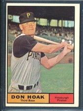 1961 Topps #230: DON HOAK Pittsburgh Pirates ~ VG-EX to EX