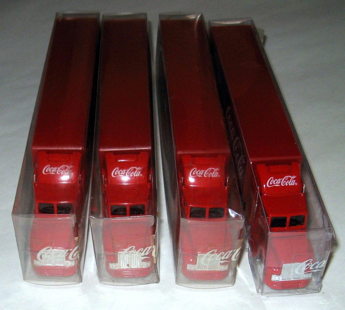 Coca Cola Collectable Toy Truck Set 4 Pieces Christmas Santa Lorry
