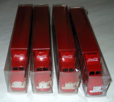 Coca Cola Collectable Toy Truck Set 4 Pieces Christmas Santa Lorry