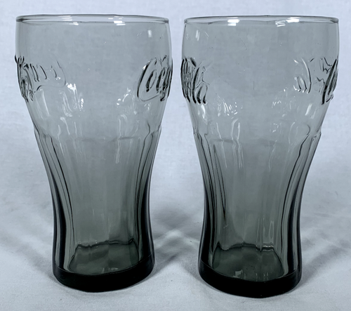 Set of (2) Vintage Libbey Coca Cola Coke 6" Glasses Light Brown - Excellent Cond - Picture 5 of 7