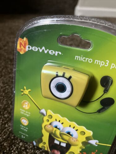 Mini lettore mp3 vintage Nickelodeon SPONGEBOB 1 GB di memoria Y2K 2008 nuovo in scatola - Foto 3 di 8