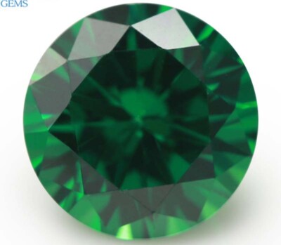 8 mm Natural Mined Colombia Green Emerald 3.06 ct Round Cut VVS Loose Gemstones