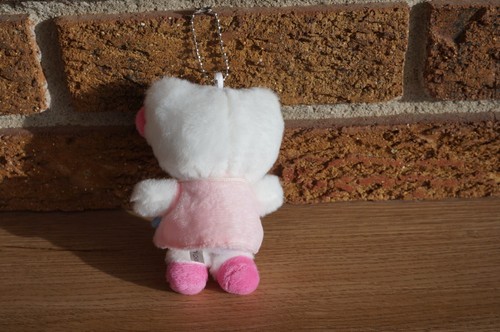 PLUSH Keychain Dangle Hello KITTY Pink Dress Bow Blue Camera Purse Soft Toy Doll - Picture 3 of 7