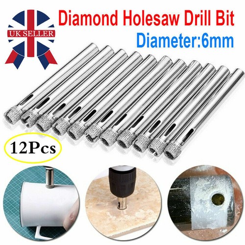 12Pcs 6mm Diamond Cutter Hole Saw Drill 