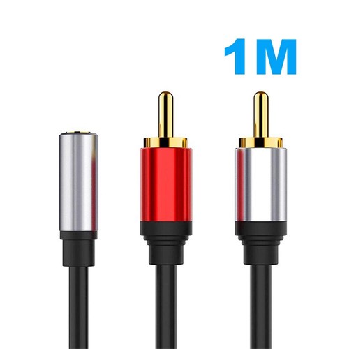3.5mm Female To 2 RCA Male Aux Auxiliary Gold Plated Stereo Audio cord Cable AU - Picture 8 of 8