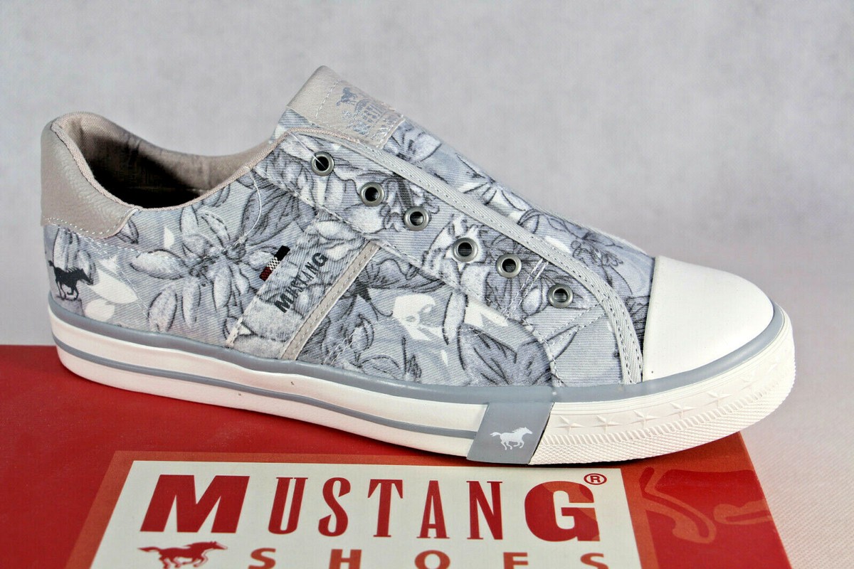 Mustang Slipper Sneakers Sportschuhe Halbschuhe hellblau/ grau