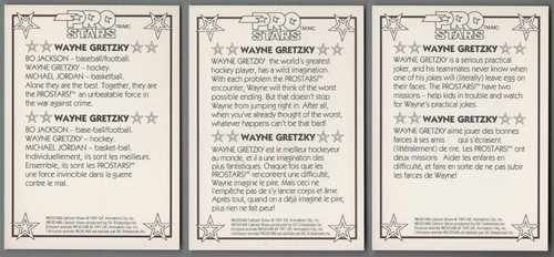 1991 Pro Stars Cereal Canada 3 diverse carte Wayne Gretzky edizione molto limitata - Foto 2 di 2