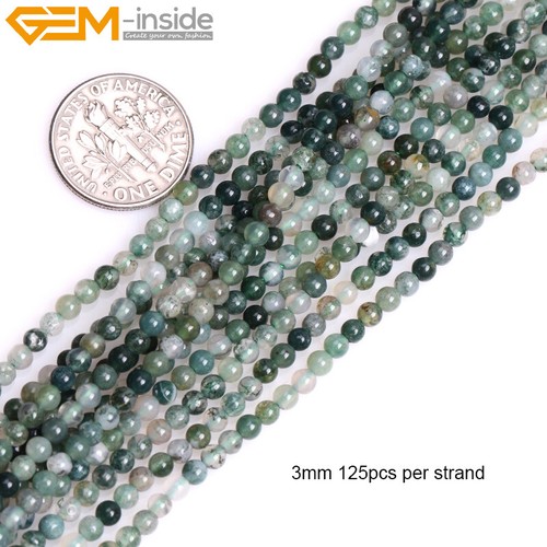2mm 3mm 4mm Natural Gemstones Round Tiny Small Spacer Beads Jewelry Making 15" - Picture 61 of 237