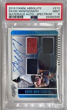 2019 Panini Absolute Materials Auto Spectrum David Montgomery #/99 PSA MINT 9