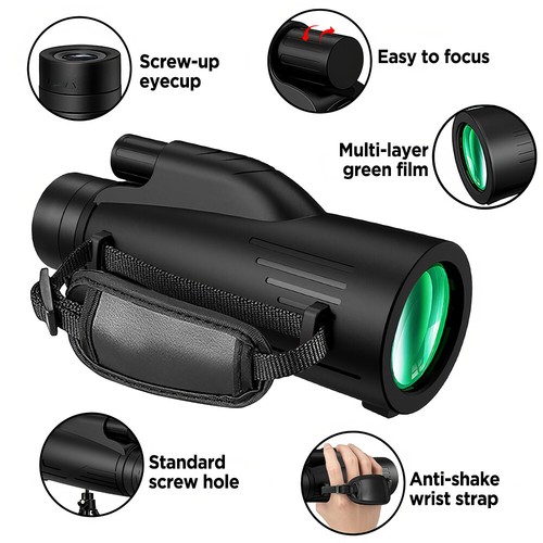 Monocular Spotting Scope 12x50 High Definition Monocular Scope w/ phone Adapter - Picture 5 of 22