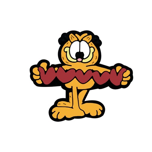 Dijes para zapatos de gato Garfield para cocodrilos 12 estilos PVC impermeables un costo de envío - Imagen 11 de 13